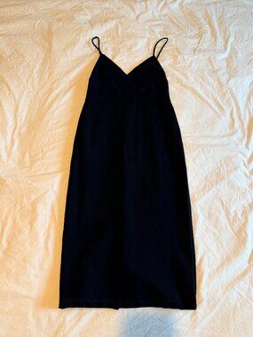 ASOS Black Bodycon Midi Dress XS